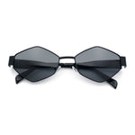 Hipster Diamond Shape Hustler Metal Rim Retro Fashion Sunglasses