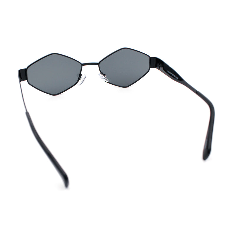 Hipster Diamond Shape Hustler Metal Rim Retro Fashion Sunglasses