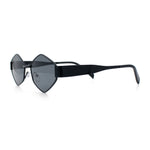 Hipster Diamond Shape Hustler Metal Rim Retro Fashion Sunglasses