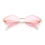Hipster Diamond Shape Hustler Metal Rim Retro Fashion Sunglasses