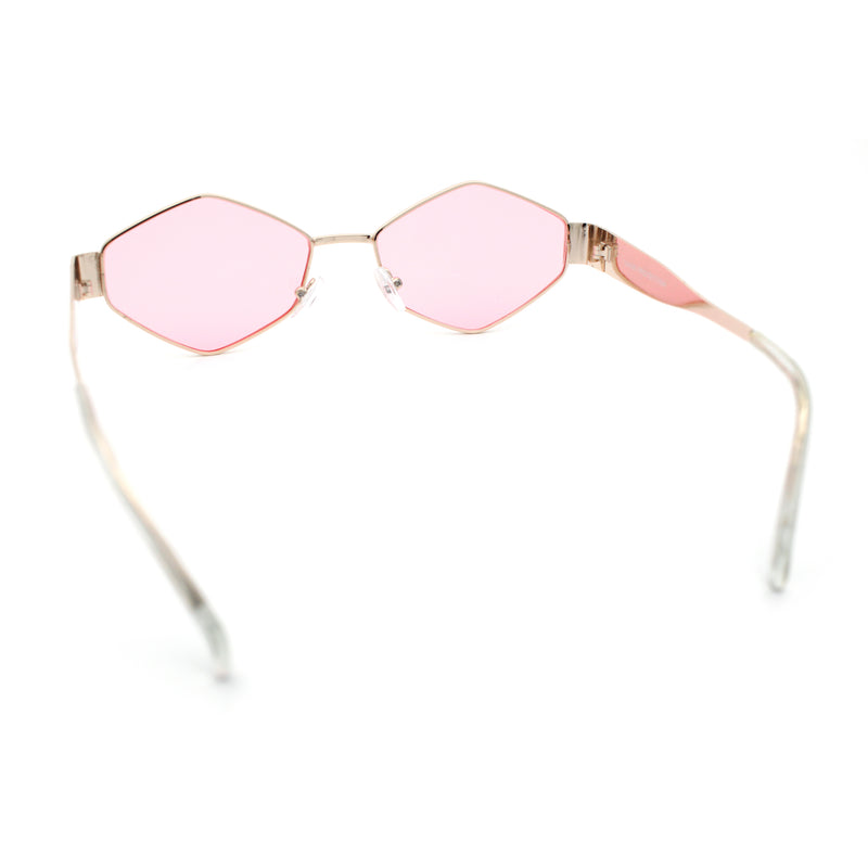Hipster Diamond Shape Hustler Metal Rim Retro Fashion Sunglasses