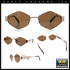Hipster Diamond Shape Hustler Metal Rim Retro Fashion Sunglasses