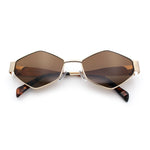 Hipster Diamond Shape Hustler Metal Rim Retro Fashion Sunglasses