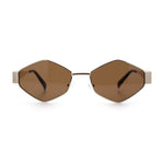 Hipster Diamond Shape Hustler Metal Rim Retro Fashion Sunglasses