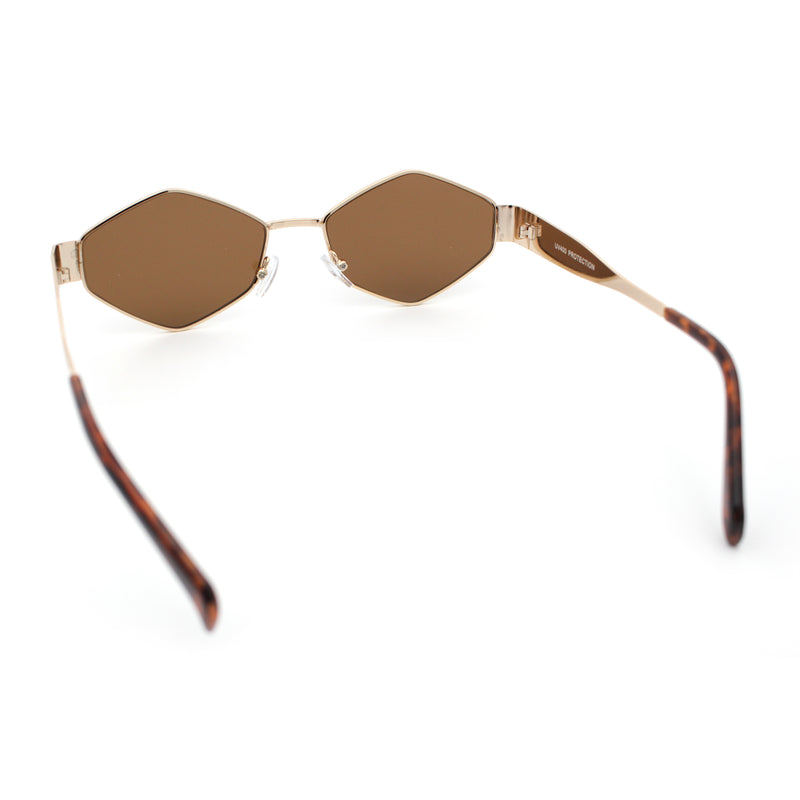 Hipster Diamond Shape Hustler Metal Rim Retro Fashion Sunglasses