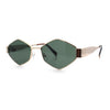 Hipster Diamond Shape Hustler Metal Rim Retro Fashion Sunglasses