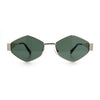 Hipster Diamond Shape Hustler Metal Rim Retro Fashion Sunglasses