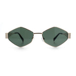Hipster Diamond Shape Hustler Metal Rim Retro Fashion Sunglasses