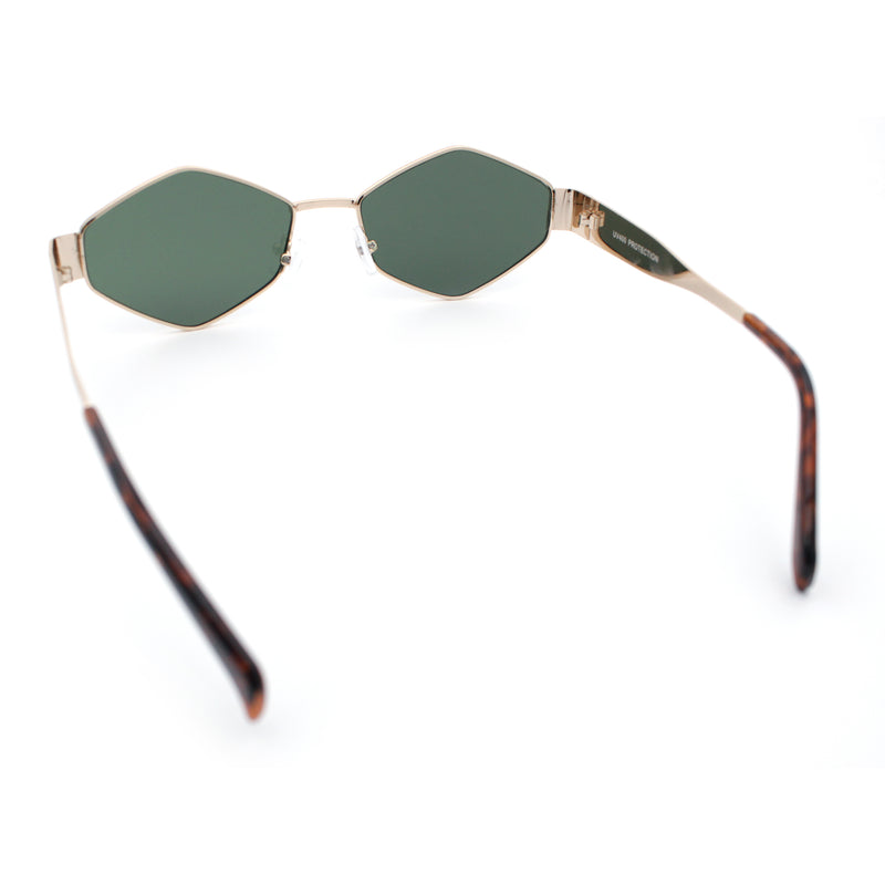 Hipster Diamond Shape Hustler Metal Rim Retro Fashion Sunglasses