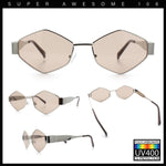 Hipster Diamond Shape Hustler Metal Rim Retro Fashion Sunglasses