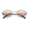 Hipster Diamond Shape Hustler Metal Rim Retro Fashion Sunglasses