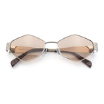 Hipster Diamond Shape Hustler Metal Rim Retro Fashion Sunglasses