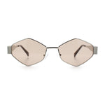Hipster Diamond Shape Hustler Metal Rim Retro Fashion Sunglasses