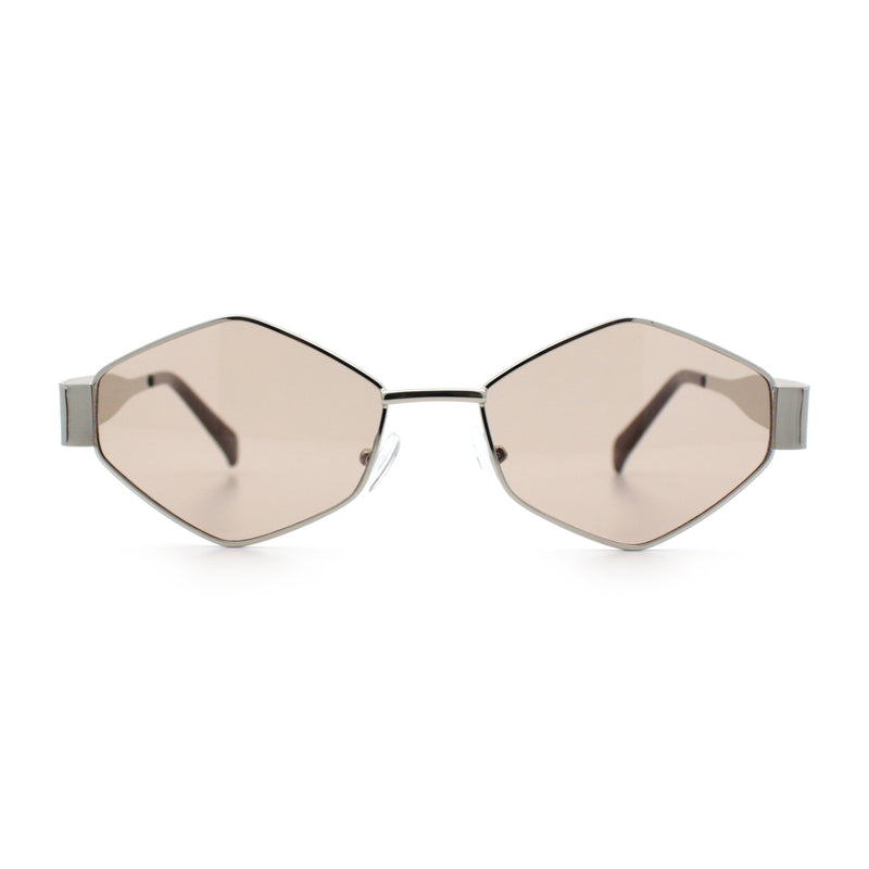 Hipster Diamond Shape Hustler Metal Rim Retro Fashion Sunglasses