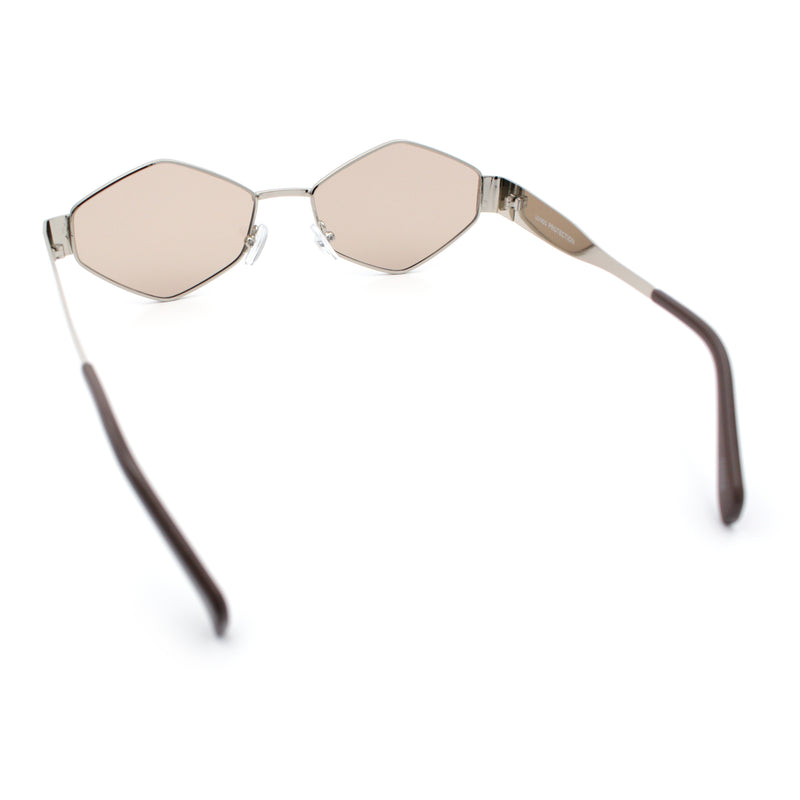 Hipster Diamond Shape Hustler Metal Rim Retro Fashion Sunglasses