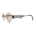 Hipster Diamond Shape Hustler Metal Rim Retro Fashion Sunglasses