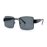 Hipster Rectangle Y2K Hustler Metal Rim Retro Fashion Sunglasses