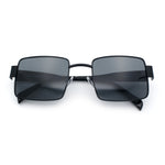 Hipster Rectangle Y2K Hustler Metal Rim Retro Fashion Sunglasses