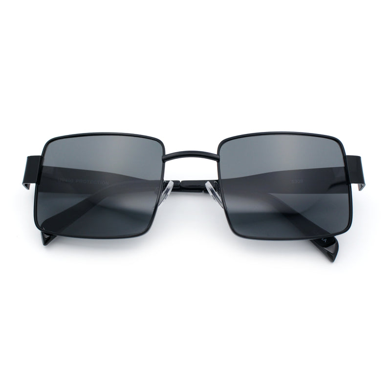 Hipster Rectangle Y2K Hustler Metal Rim Retro Fashion Sunglasses