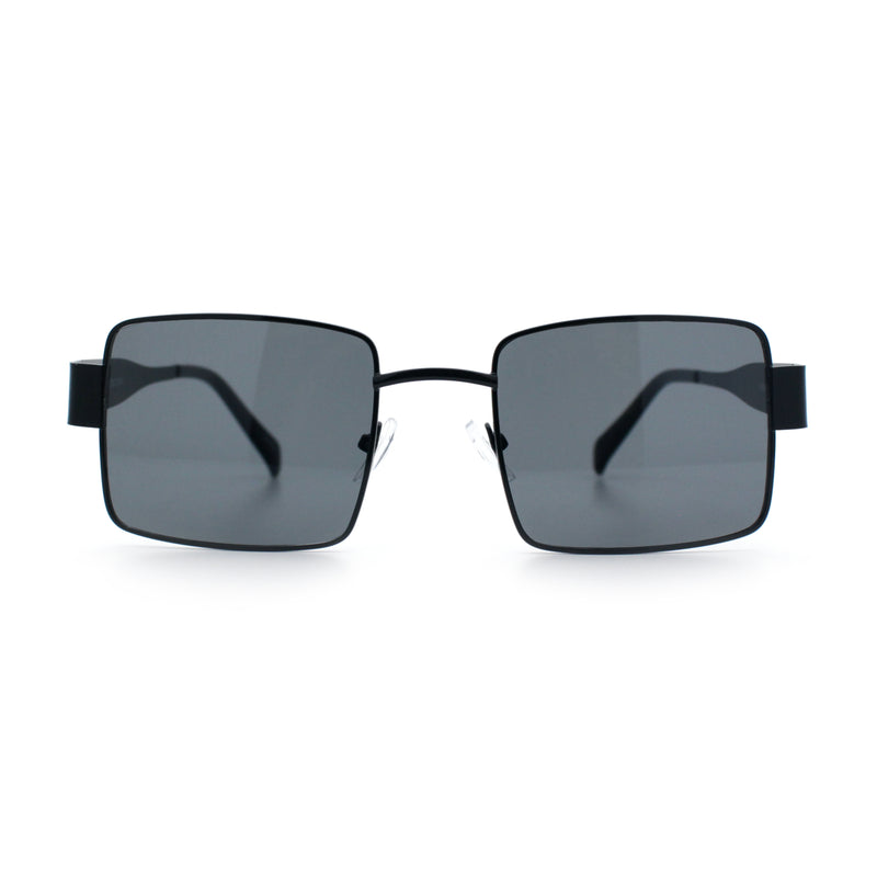 Hipster Rectangle Y2K Hustler Metal Rim Retro Fashion Sunglasses