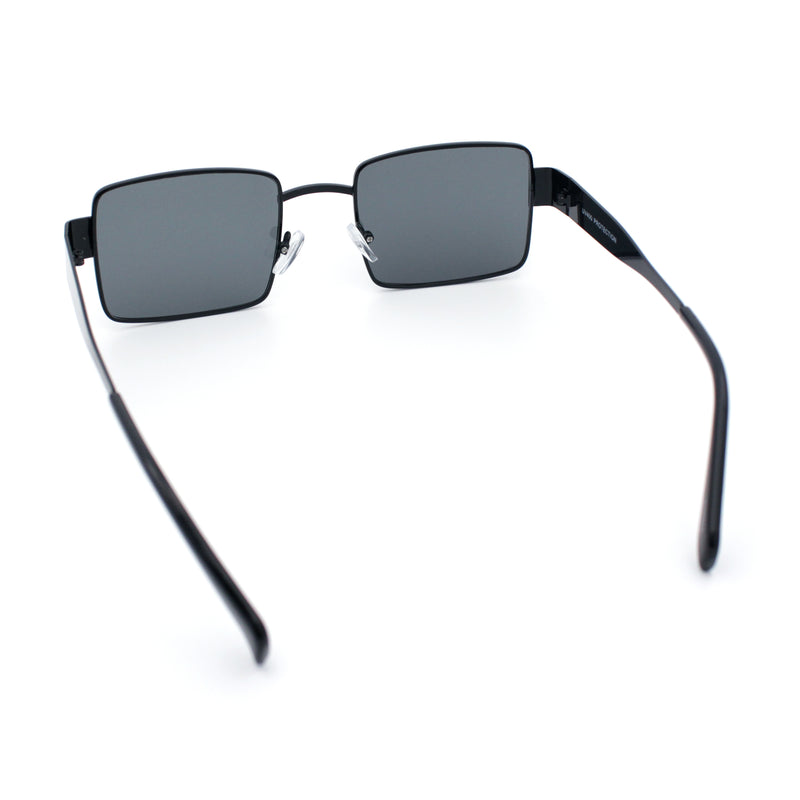 Hipster Rectangle Y2K Hustler Metal Rim Retro Fashion Sunglasses