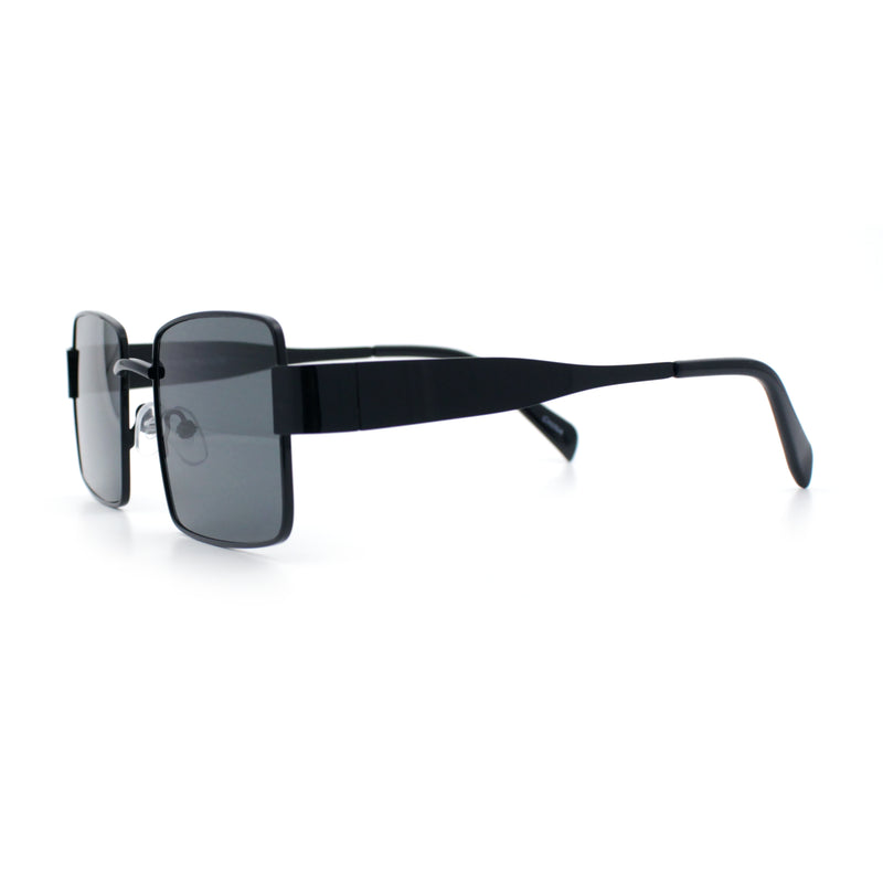 Hipster Rectangle Y2K Hustler Metal Rim Retro Fashion Sunglasses