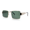 Hipster Rectangle Y2K Hustler Metal Rim Retro Fashion Sunglasses