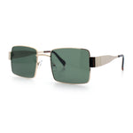 Hipster Rectangle Y2K Hustler Metal Rim Retro Fashion Sunglasses
