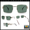 Hipster Rectangle Y2K Hustler Metal Rim Retro Fashion Sunglasses
