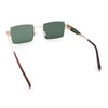 Hipster Rectangle Y2K Hustler Metal Rim Retro Fashion Sunglasses