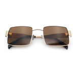 Hipster Rectangle Y2K Hustler Metal Rim Retro Fashion Sunglasses