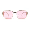 Hipster Rectangle Y2K Hustler Metal Rim Retro Fashion Sunglasses