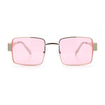 Hipster Rectangle Y2K Hustler Metal Rim Retro Fashion Sunglasses
