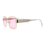 Hipster Rectangle Y2K Hustler Metal Rim Retro Fashion Sunglasses