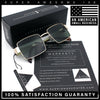 Hipster Rectangle Y2K Hustler Metal Rim Retro Fashion Sunglasses