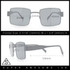 Hipster Rectangle Y2K Hustler Metal Rim Retro Fashion Sunglasses