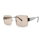 Hipster Rectangle Y2K Hustler Metal Rim Retro Fashion Sunglasses