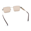 Hipster Rectangle Y2K Hustler Metal Rim Retro Fashion Sunglasses