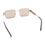 Hipster Rectangle Y2K Hustler Metal Rim Retro Fashion Sunglasses