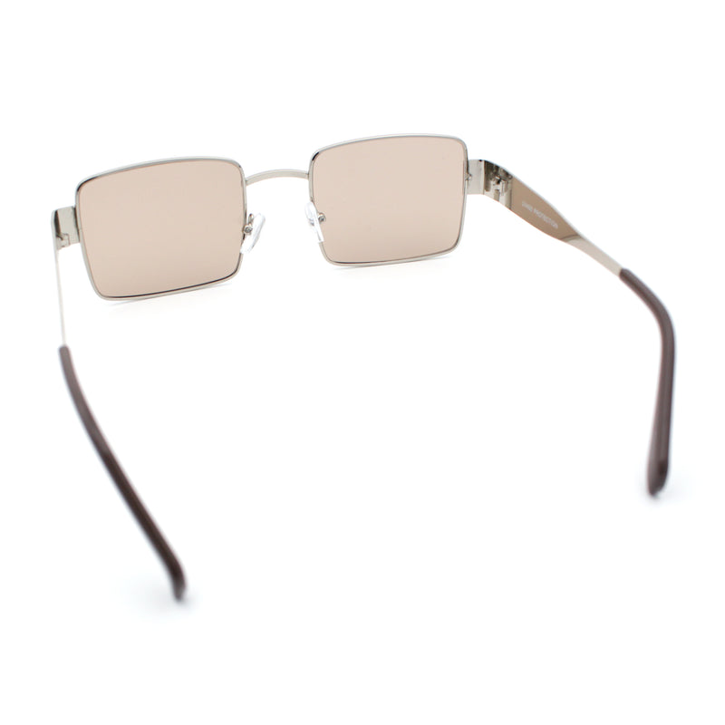 Hipster Rectangle Y2K Hustler Metal Rim Retro Fashion Sunglasses