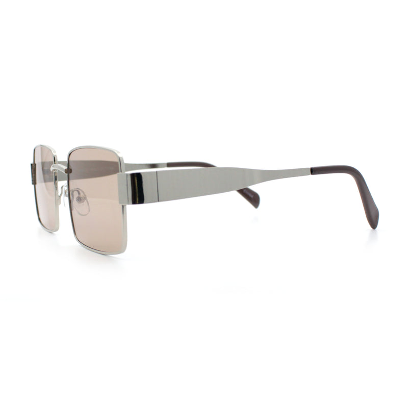 Hipster Rectangle Y2K Hustler Metal Rim Retro Fashion Sunglasses