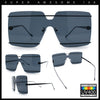 Womens Oversized Rimless Metal Bar Brow Line Designer Fashion Sunglasses