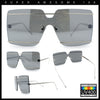 Womens Oversized Rimless Metal Bar Brow Line Designer Fashion Sunglasses