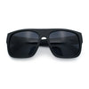 Kush Mens Flat Top Horn Rim Plastic All Black Gangster Shade Sunglasses