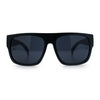 Kush Mens Flat Top Horn Rim Plastic All Black Gangster Shade Sunglasses