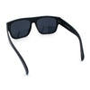 Kush Mens Flat Top Horn Rim Plastic All Black Gangster Shade Sunglasses