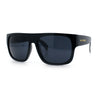 Kush Mens Flat Top Horn Rim Plastic All Black Gangster Shade Sunglasses