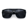 Kush Mens Flat Top Horn Rim Plastic All Black Gangster Shade Sunglasses
