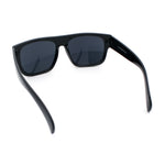 Kush Mens Flat Top Horn Rim Plastic All Black Gangster Shade Sunglasses