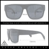 Kush Mens Flat Top Horn Rim Plastic All Black Gangster Shade Sunglasses